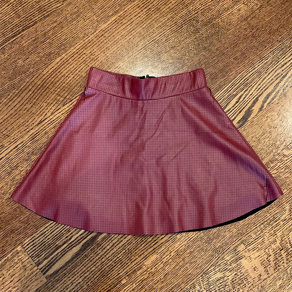 Ruby & Bloom Burgundy Mini Skirt